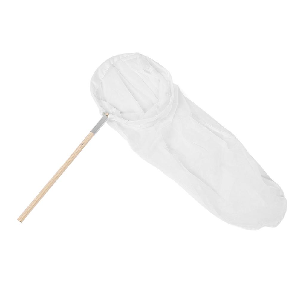 Kids Fly Catching Net with Wood Pole Handle Polyester Iron Scalewing Fly Net Nature Exploration Toy for Outdoor Playing