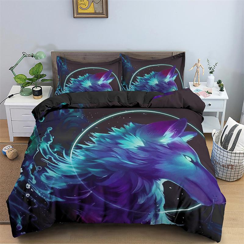 Tiger Duvet Cover Twin For Kids Boys 3D Animal Print Comforter Cover Wildlife Bedding Set Microfiber Quilt Cover With Pillowcase