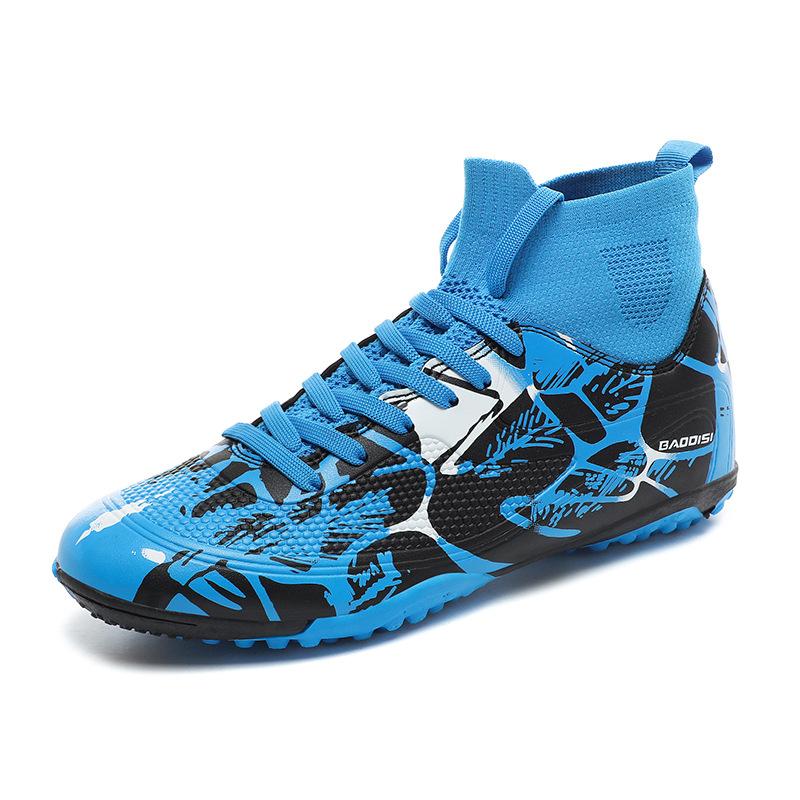 2802 High Top Football Shoe Leather FG Long Nail TF Broken Flat Bottom HG Sole Children's Teenagers' Men's Women's Sports Shoes