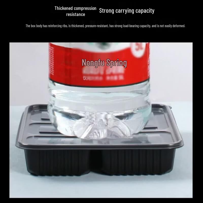 AVADEN 4-Compartment Degradable Disposable Lunch Box