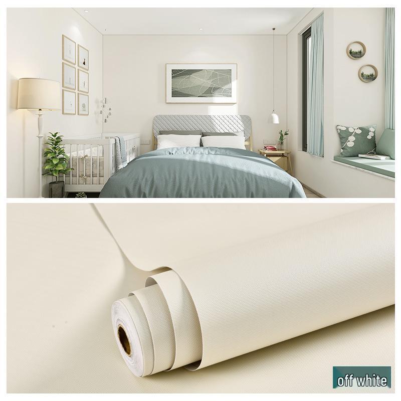 Self-Adhesive Waterproof Wall Stickers for Bedroom & Living Room - Thickened, Solid Color, Moisture-Proof, Ideal for Walls & Cupboards