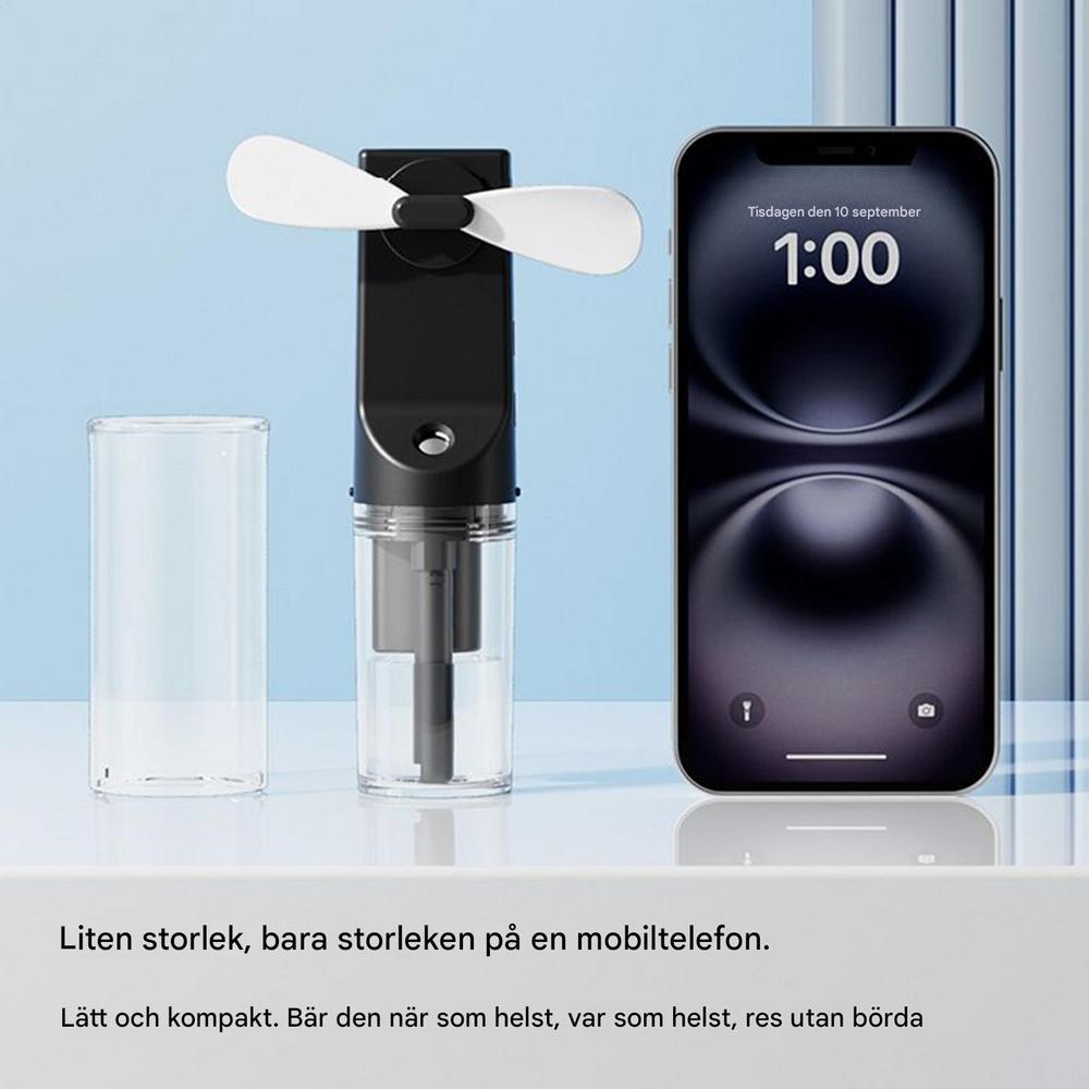 Water Mist Fan Misting Hand Spray Electric Cooling Air Cooler Handheld Personal Mister Small Fan For Travel Outdoors Hiking