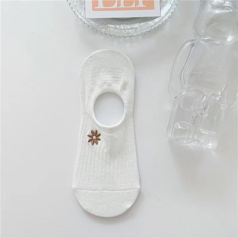 10 Pairs Women's Non-slip Invisible Socks Shallow Mouthed Boat Socks Female Soft Sock Breathable Short Sock