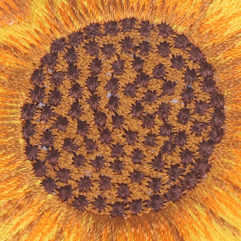 5 bucăți floarea soarelui cusut/calcat petice brodat pentru haine artizanale