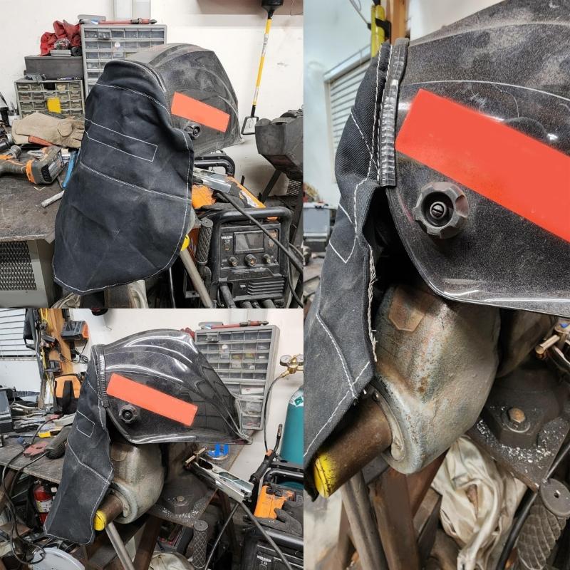 Industrial Welding Helmet Protective Cap Ergonomic Push In Clip Design Leather Fabric Construction Wide Coverage