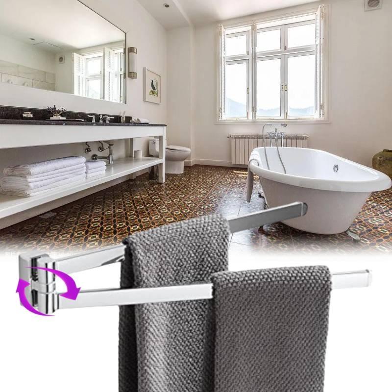 Towel Bgl Swivel Rail 2 Floor Stainless Steel Bathroon Wall Mounted Rack Towel