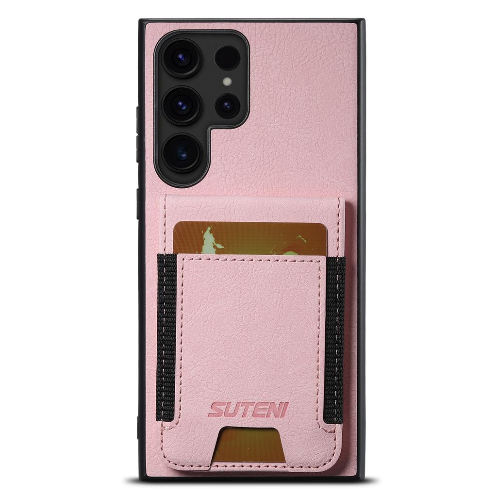 SUTENI H03 For Samsung Galaxy S24 Ultra Case Litchi Texture Kickstand Phone Shell