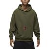 Jordan Brooklyn Fleece Hooded Comfortable Pullover Long Sleeve Sweatshirt Men Sweatshirt Olive-Green Coal-Black HV5046222