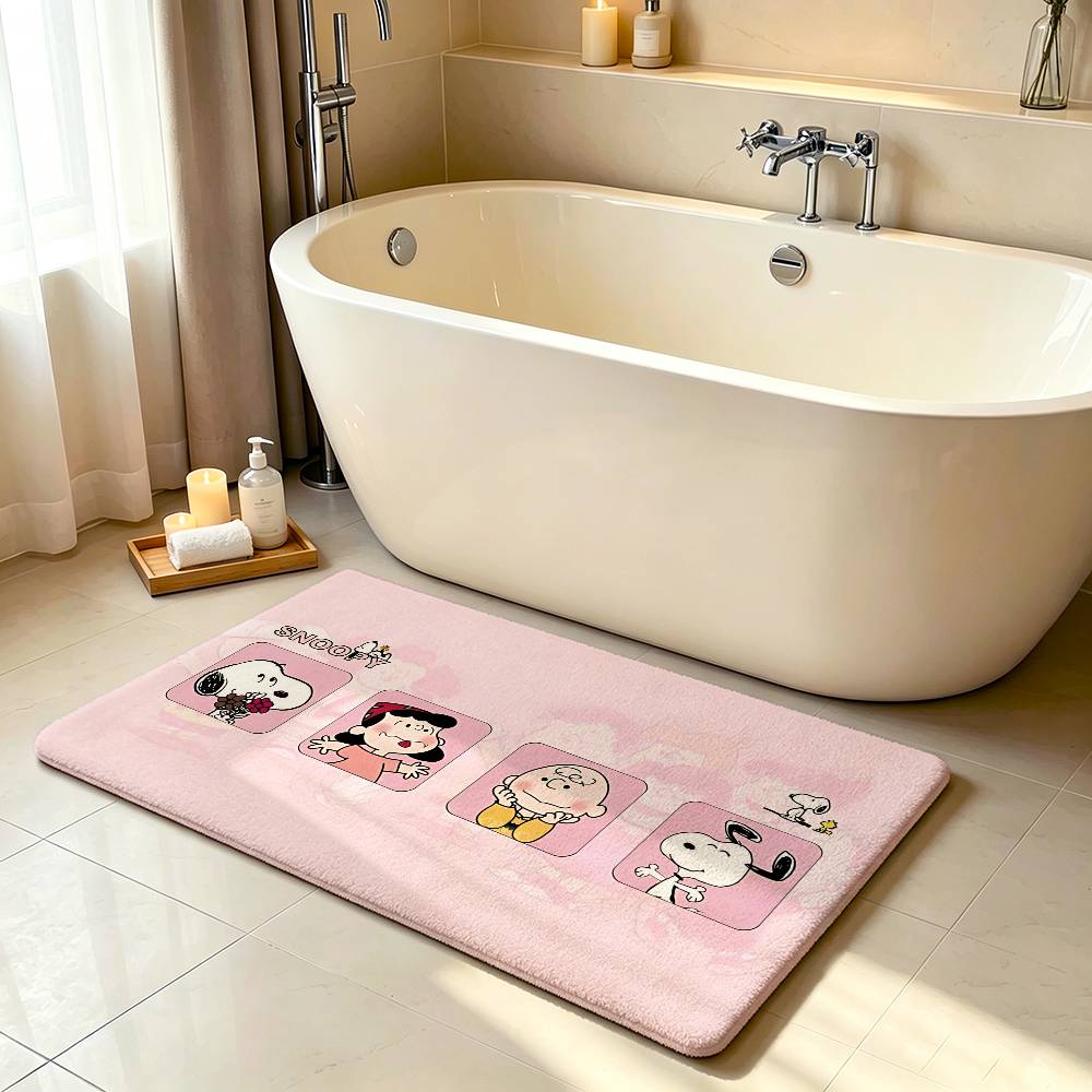 Classic-S-sNoOPyS Kawaii Carpet Bathroom Anti-slip Mat Door Mat Home Decoration Mat Entrance Door Mat Scratch-resistant Door Mat