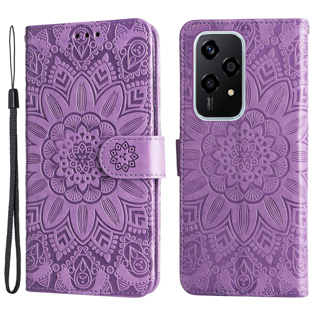 For Honor 200 Lite Case Imprinted Sunflower Magnetic Phone Stand Cover