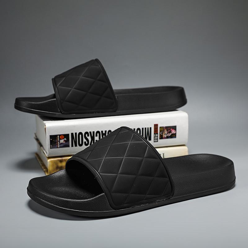 New One-word Slippers Men's Soft Thick Solid Color Sole Fashion Men's Shoes Soft Thick Sole Cool Slippers 2025 Couple