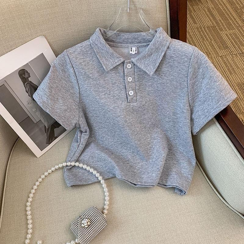Spring and Summer College Style Girls' Casual Sports Suit Loose Fit Short Sleeved Pants Two-piece Set