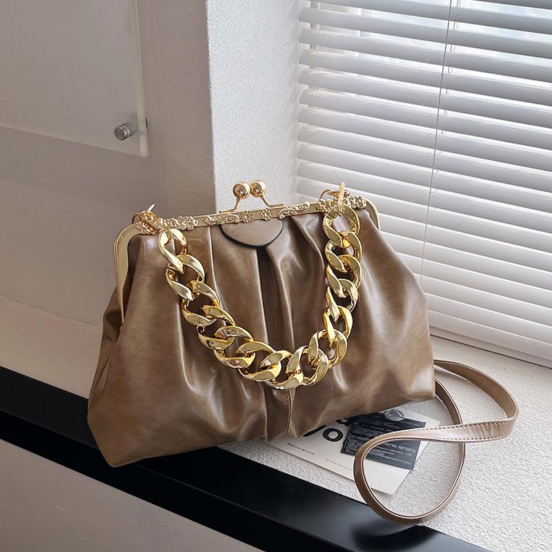 Vintage Luxury Designer Purses and Handbags 2026 Women Shoulder Crossbody Bag Retro Small Top-Handle Tote Bag Chain