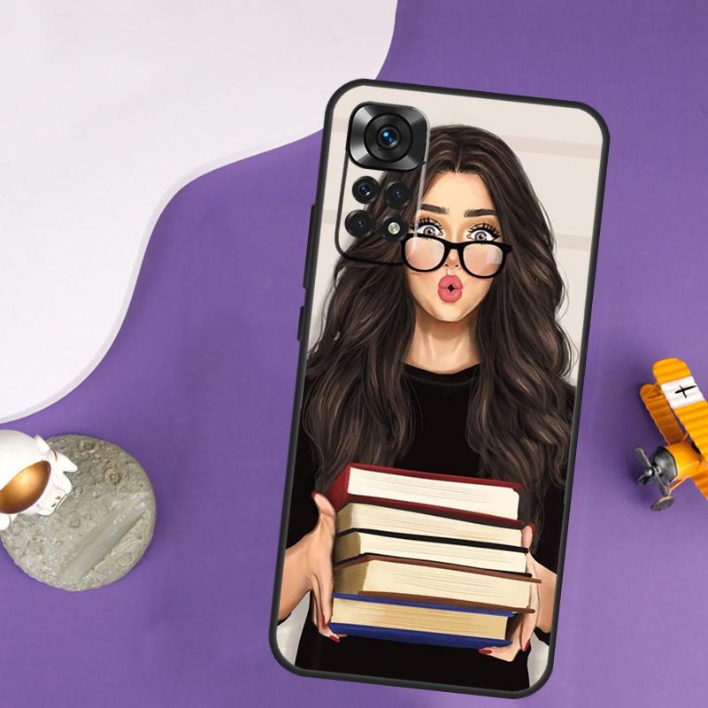 

Брюнетка Блондинка Девушка Милый Чехол Для Xiaomi Redmi Note 13 Pro 14 12 9 10 11 Pro 10S 11S 12S Redmi 10C 13C 14C 12C Обложка Redmi Note 12 Pro 4G