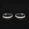 White Cubic Zirconia Stud Earrings 925 Silver Yellow Gold Plated