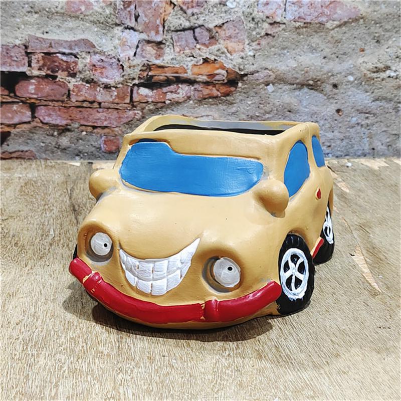 Ozdoby Sukulenty Kreslený Styl Domácí Dekorace Květináč Kreslené Auto Domácí Nábytek Váza Kreativní Květináč Kreativita Keramika