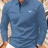 Men'S Outdoor Straight-Leg Regular Fit,Color-Blocked Slightly Elastic Design, High-End Comfortable Outdoor Golf Polo Shirt