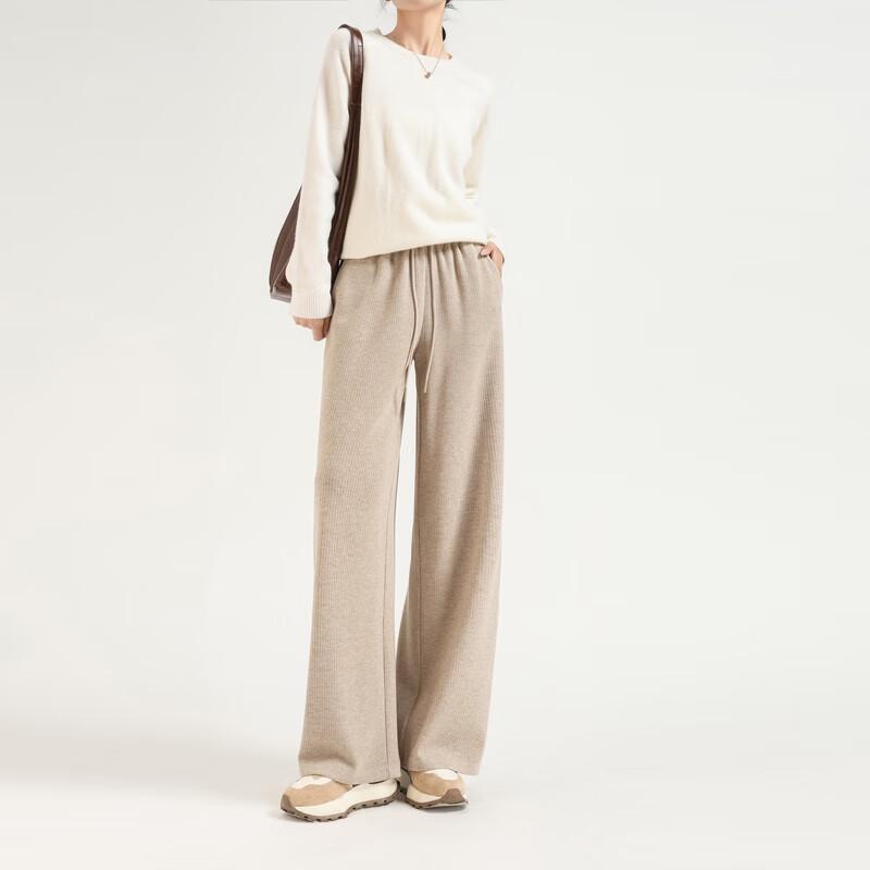 Women's Relaxed Fit Drawstring Straight-Leg Casual Pants