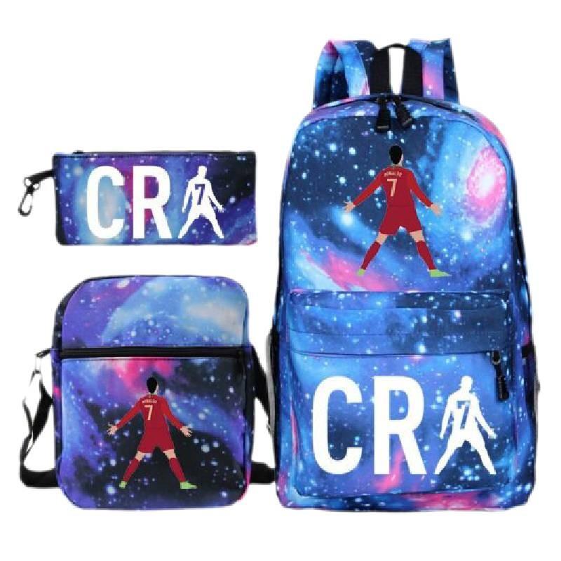 Cr7 Children's Backpack Set With Breathable Comfortable Straps And Letter Print
