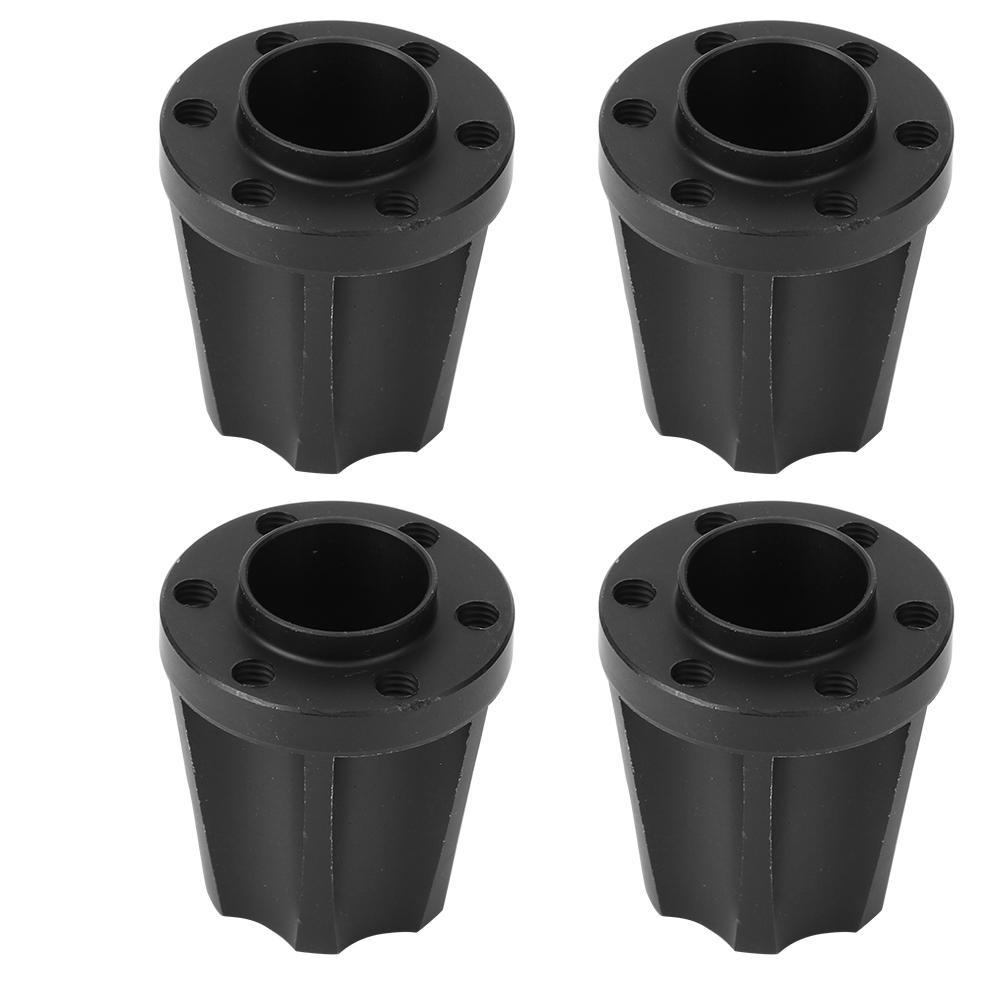 4pcs RC Car Wheel Hex Hubs Wheel Adapter Black Fit for SCX10 1 10 RC Crawler 1.9inch 2.2inch Wheel