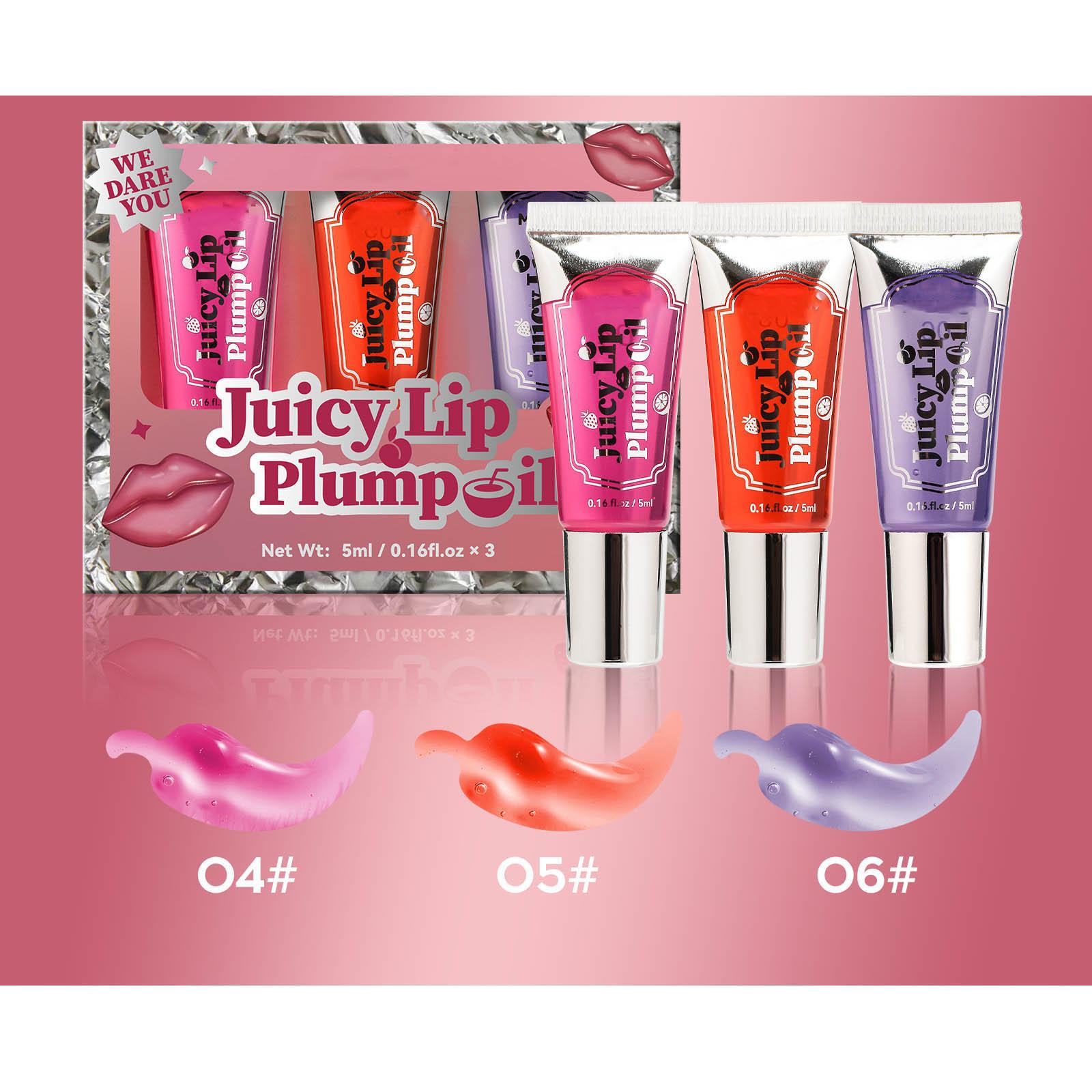 

3Pcs Roll On Lip Gloss for Women Girls Smooth Nourishing Hydrating Lip Glaze Chubby Lipstick Balm Long Lasting Moisturizing Lip Makeup One Size