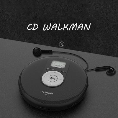 Přenosný CD přehrávač s Bluetooth, konektorem pro sluchátka, LCD displejem, kompaktním Walkmanem CD přehrávačem, podporou napájení AC/DC