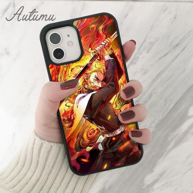 Rengoku Kyoujurou Demon Slayer Phone Case for iPhone 11 12 13 14 Pro Max Mini XR XS SE 2020 6 7 8 Plus Samsung S21 S22 Shell