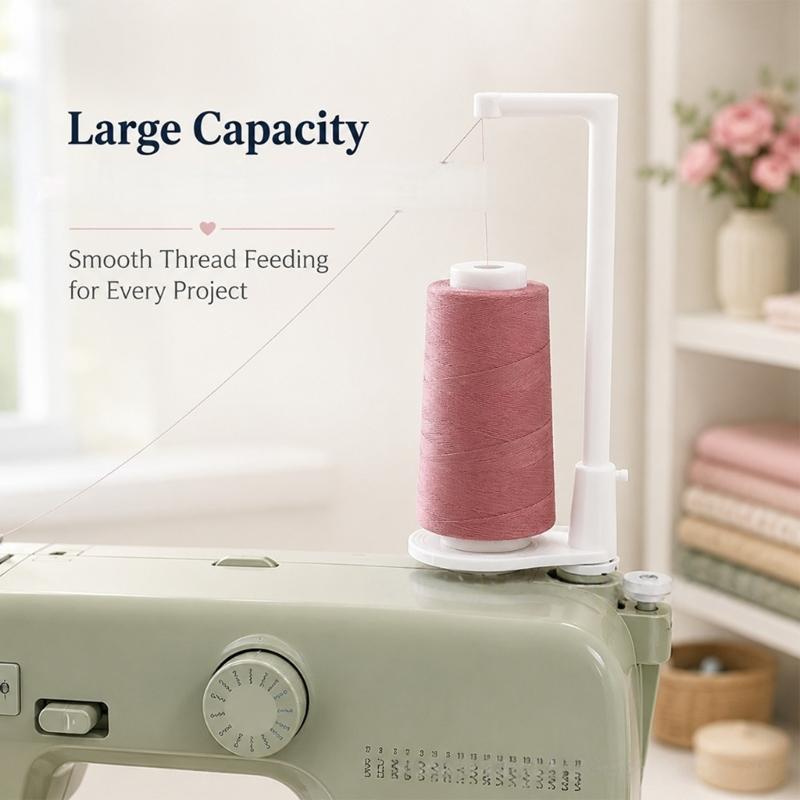 Home Sewing Thread Spool Stand for Craft Desks, Freestanding Guide Rack for Routine Thread Reach and Cleaner Table Use