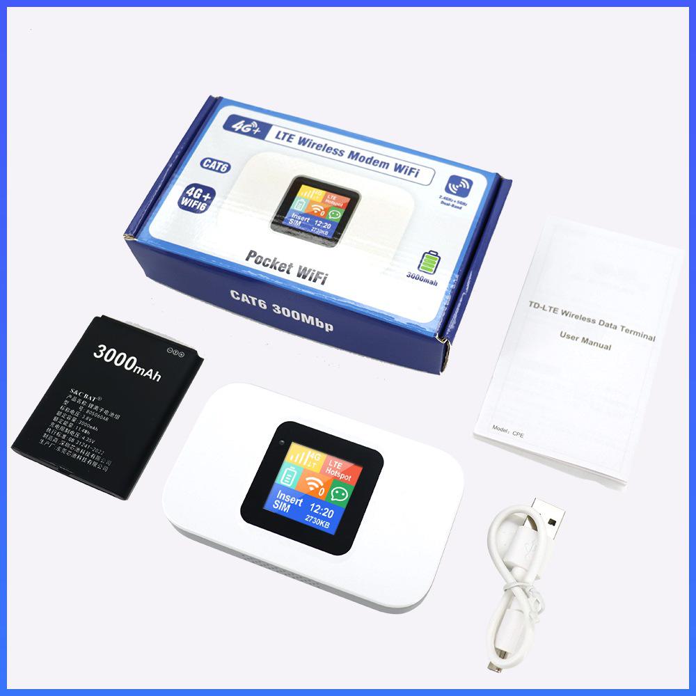

CAT6 Dual-Band Portable WiFi 6 Router with SIM Card Support 1
