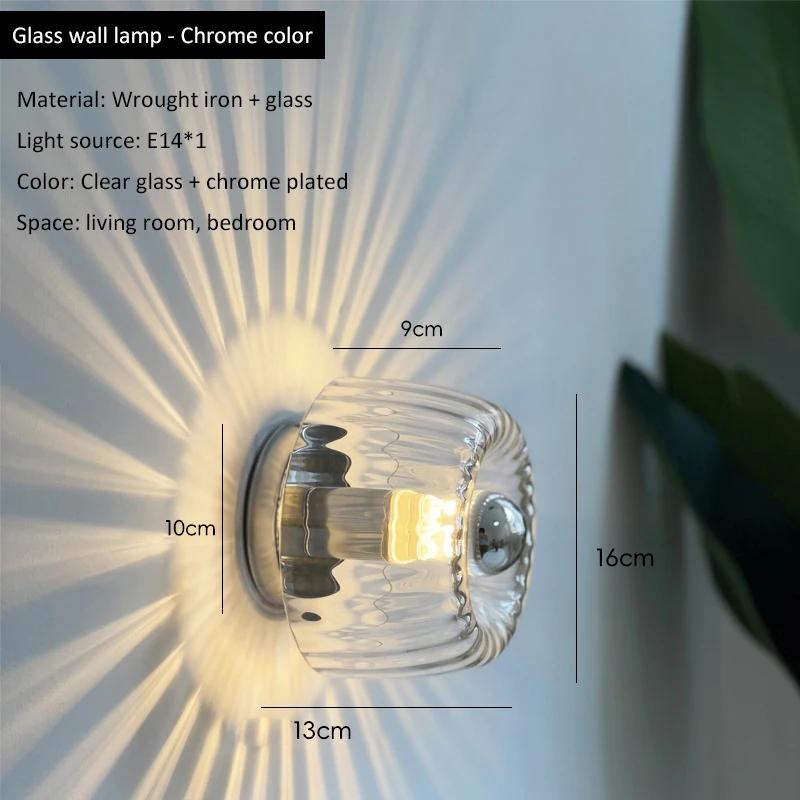 

Светодиодный бра креативное круглое стеклянное освещение для внутреннего и наружного использования настенный светильник потолочный светильник для гостиной ванной комнаты крыльца декор Warm White (2700-3500K)