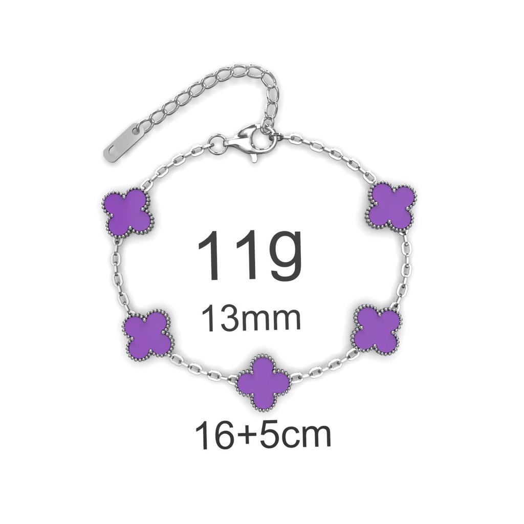 Fashion Four-leaf Clover Titanium Steel Bracelet Small Fresh Petals Personalized Colorless Ladies Bracelet