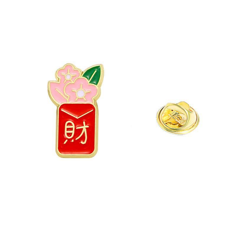 Retro Zodiac Products, Guochao Cartoon Faucet Brooch, Piercing Horse Needle, Oriental Dragon Men'S Suit Accessories Badge
