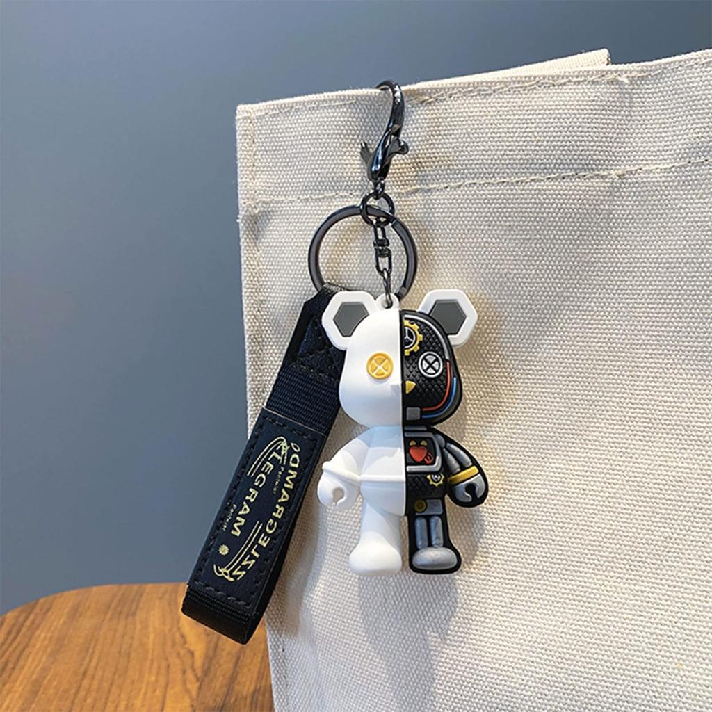 [Moerstar] Robot Bear Bag Charm Keychain, Cute Keychain, Robot Bear