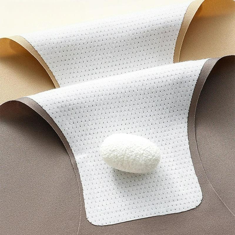 4PCS Seamless Panties for Woman Ice Silk Underwear Soft Thin Briefs Women's Underpants Fashion Sexy Female Lingerie