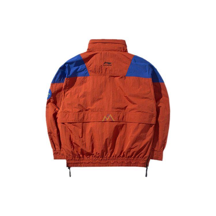 Li Ning New York Fashion Week Series Stand Collar Loose Pullover Sports Jacket Men Jacket Caramel AJDP277-3
