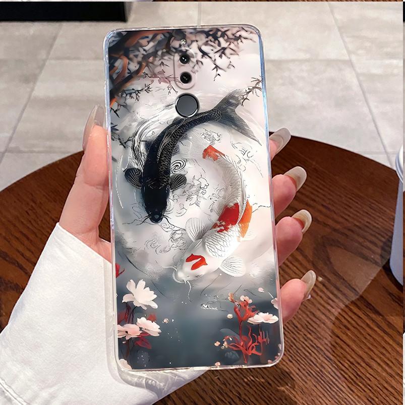 Cute Love Heart Rabbit Soft Clear TPU Phone Case for Huawei Mate 10 Lite Nova 2i Mate10Lite Nova2i Silicone Back Cover Housing