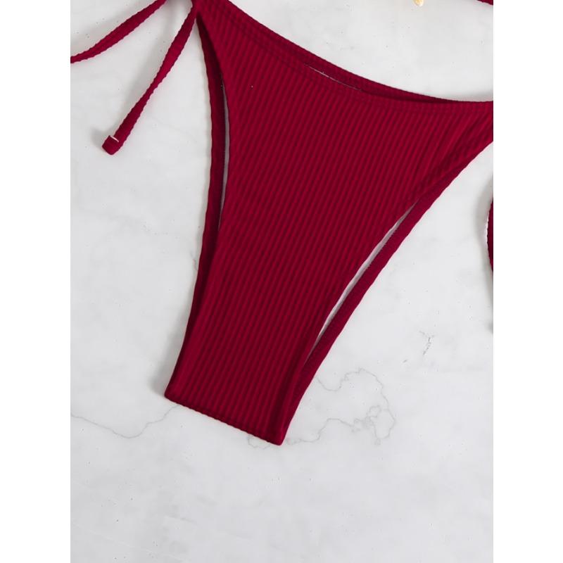 Vintage Beach Vacation Swimsuit Sexy Bikini Split Swimsuit Women Fashion Triangle Swimsuit Fine Stitching In A Variety of Colors Beachwear