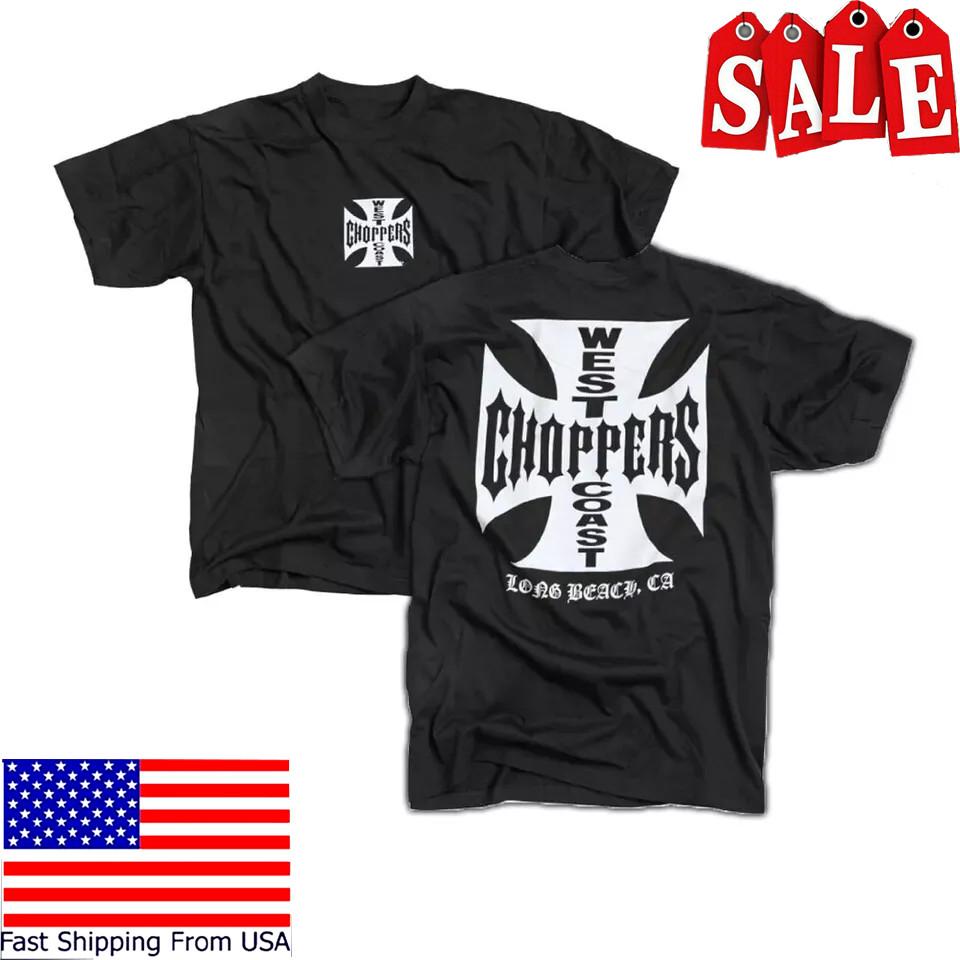 West Coast Chopper 2 Sides Graphic Black T-shirt Men Women Unisex T-Shirt XL