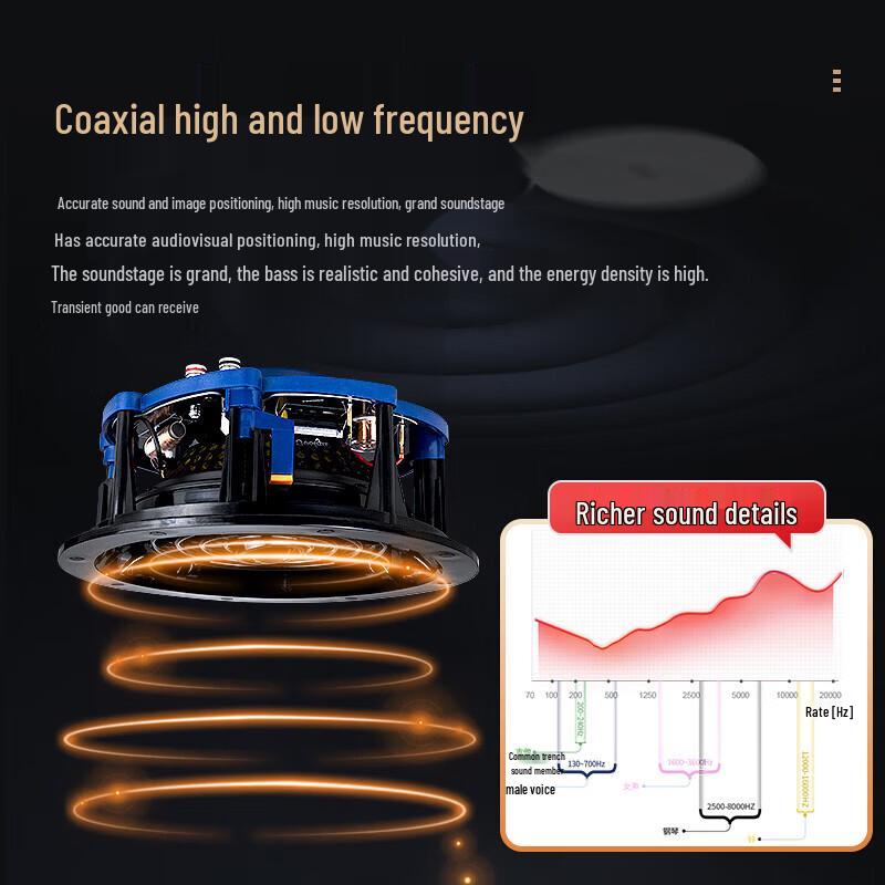 HIKVISION 6.5-inch HIFI In-Ceiling Speaker CN plug (adapter included)