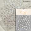 Silver White Snowflake Rhinestone Star Love Lace Winter Chic Snow Shiny Chic Delicate 5D Nail Art Stickers Manicure Decals