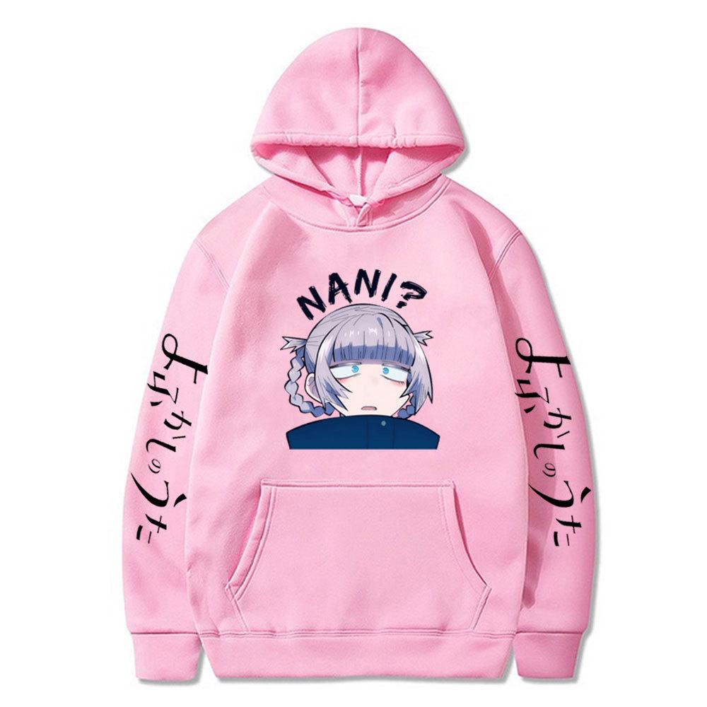 Anime NANI Hoodie: Cartoon Print, Plus Size, Trendy Autumn/Winter Pullover for European and American Styles.