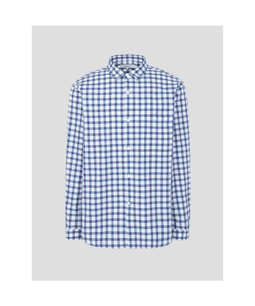 Binpolmen Melange Check Shirt Navy (Bc5164C31R)