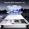 Ultra Thin Frameless Clear Holder Phone Case for IPhone Air 17 16 15 14 13 Pro Max Magnetic Transprarent Lens Bracket Hard Cover