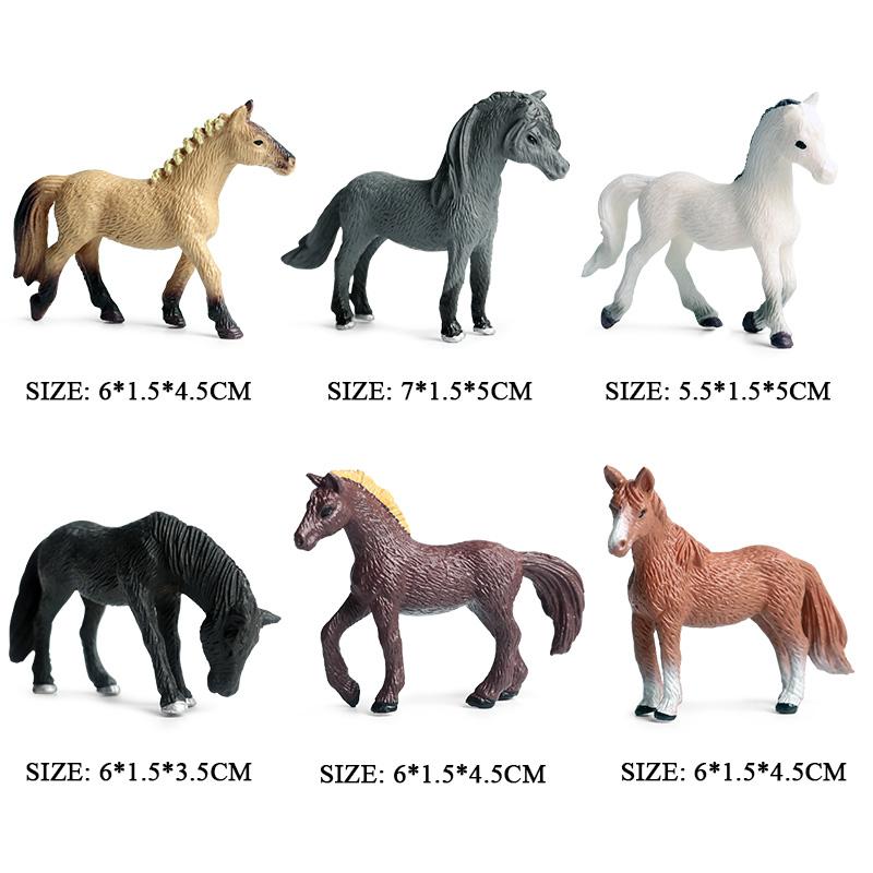 Oenux Zoo Farm Series Farmer Cow Hen Duck Model Action Figures Poultry Animals Set Figurine Miniature Educational Kids Toy