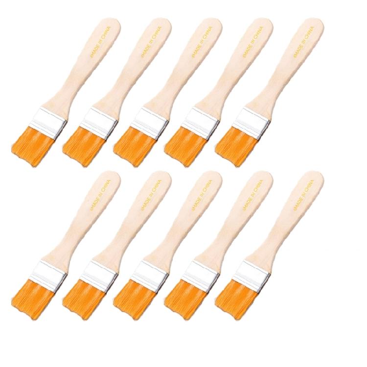 10Pieces Small Paint Brushes with Soft Bristles and Wood Handle Include Gloves for Wall Cabinets Fence and Touch Up
