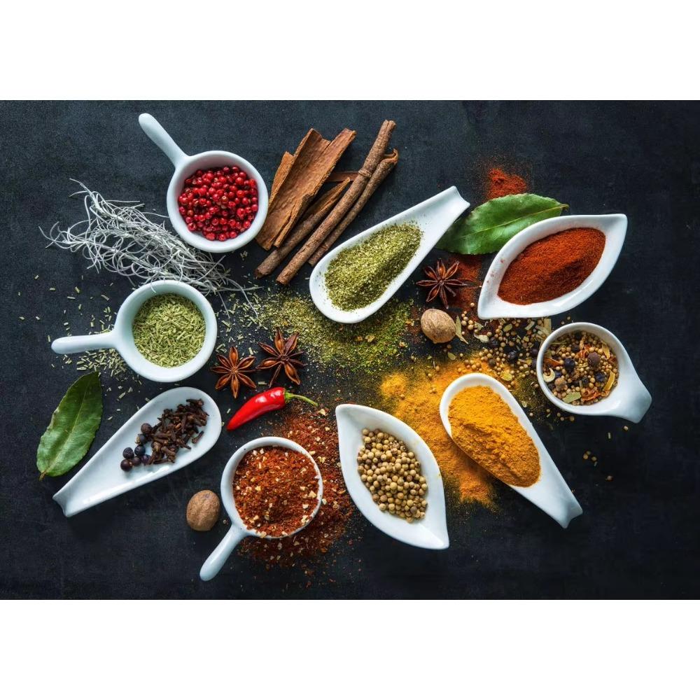 Modern Colorful Spices Chili Seasoning Spoon Posters and Prints Canvas Printing Wall Art Picture for Restaurant Kitchen