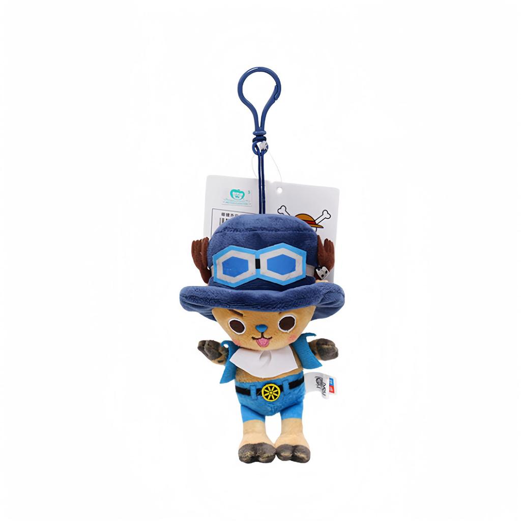 12cm One Piece Plysch Nyckelring - Luffy & Chopper Anime Hänge