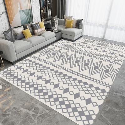 Bohémský styl obývacího pokoje koberec geometrický pruhovaný dekorativní protiskluzový koberec do pohovky osobnost ložnice noční rohožka více velikostí