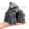 Aquatic Skull Mountain Decor, Cave Ornament Stone Scenery for Aquarium Fish Tank