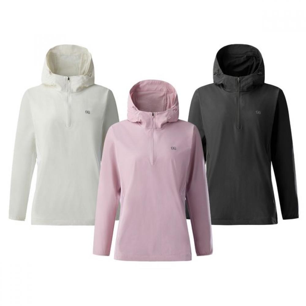 Kolon Sport Women S Woven Hybrid Hoodie Select 3 typeS gracie pink/90